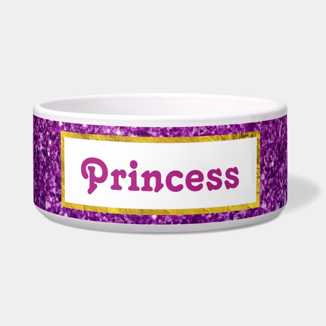 Écuelle Pierres à Parties scintillant rose et violet (Devant)