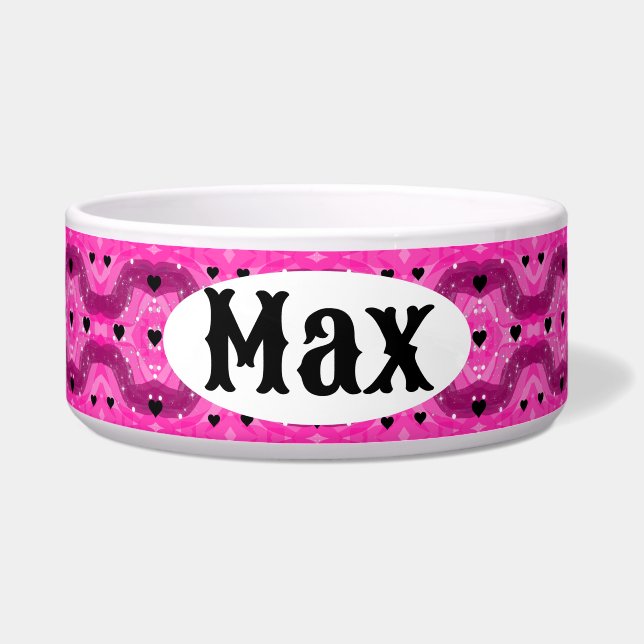 Écuelle Pink art pop culture black heart (Devant)