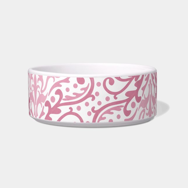 Écuelle Pink Damask Pet Bowl (Devant)