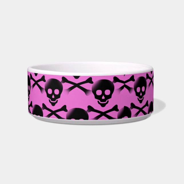 Écuelle Pirate de cuvette de chien ou de chat (Devant)