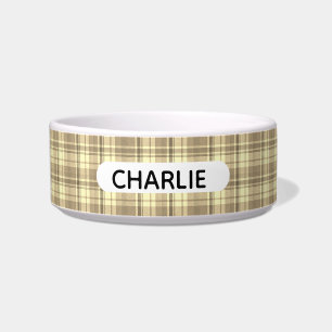 Écuelle Plaid Personnalisé pour Animal de Compagnie de Sty