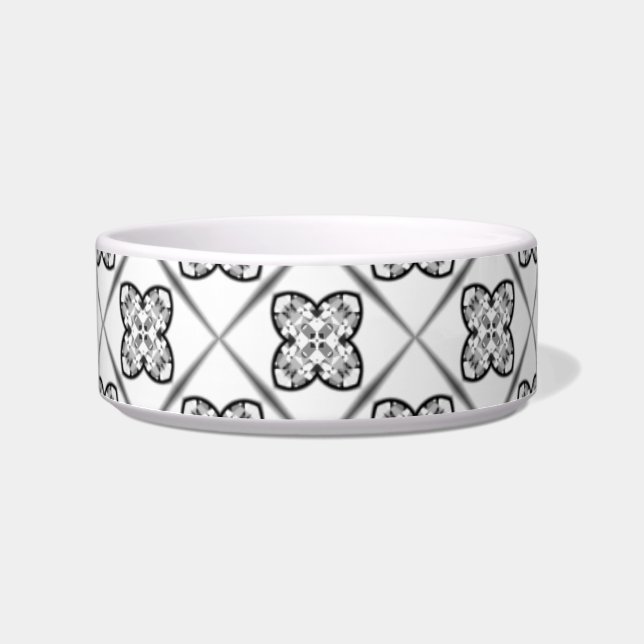 Écuelle Plaque de diamant Abstraite pour chat ou chien pou (Devant)