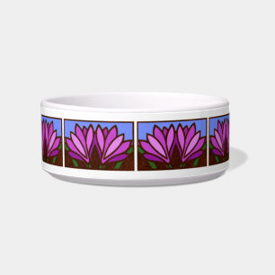 Écuelle Plat de Motif à fleurs violettes en céramique peti
