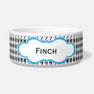 Écuelle Plat noir et bleu de chien personnalisé par   de