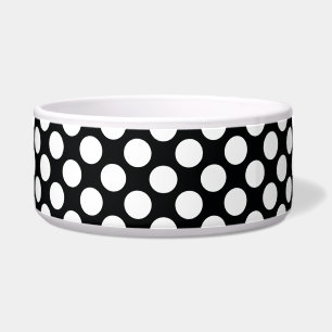Écuelle Pointe Polka (noir et blanc) Toute taille personna