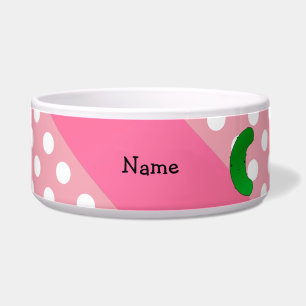 Écuelle Pois nommé personnalisé de rose de conserves au
