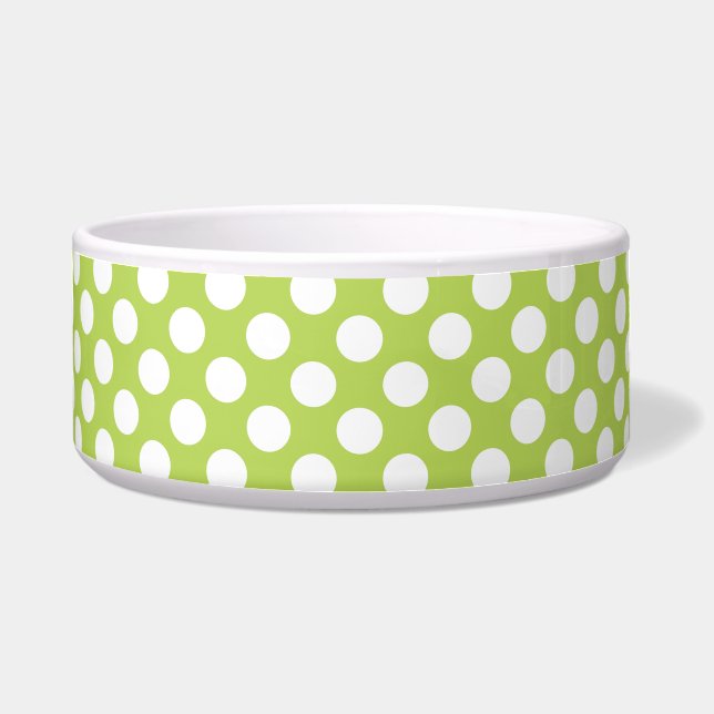 Écuelle Pois verts, Motif à points Polka, points, pointill (Devant)