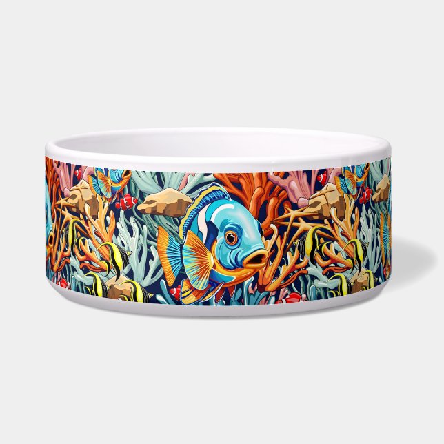 Écuelle Poissons Tropicaux Vibrations Colorées d'Été (Devant)