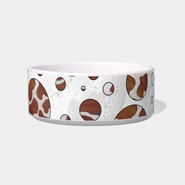 Écuelle Polka Dot Vache Brown et blanche (Droite)