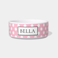 Polkadot rose et blanc mignon personnalisé