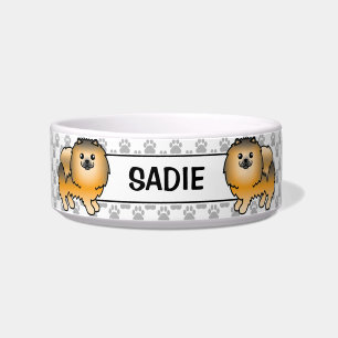 Écuelle Pomeranian Sable Orange Chien de Dessin Animé Mign