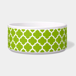 Écuelle Pomme Vert Blanc Motif Quatrefoil Marocain #5