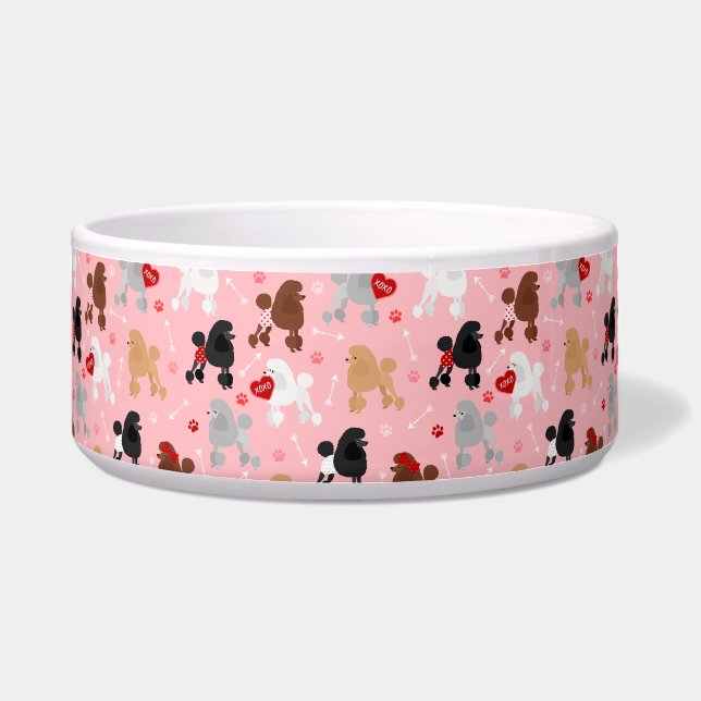 Écuelle Poodle Valentine Motif (Devant)