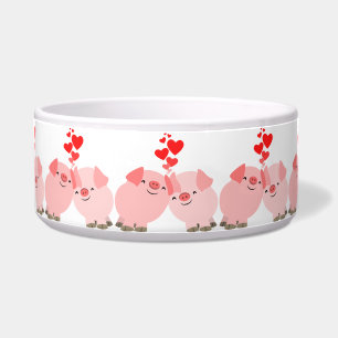 Écuelle Porcs de caricature mignons dans Love Pet Bowl