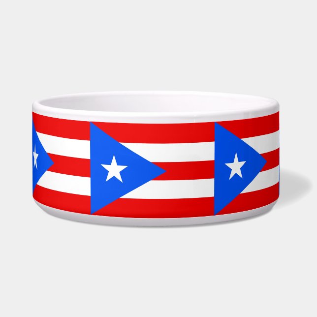 Écuelle Porto Rico State Flag Pet Bowl (Devant)