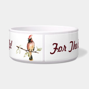 Écuelle Pour le meilleur chien...Cardinal Bird Dog Bowl