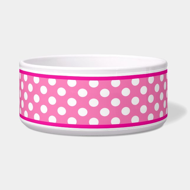 Écuelle Pretty Pink Polka Dot Motif Ceramic Chig Bowl (Devant)