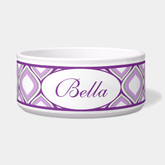 Écuelle Purple Ogee Personnalisé Ceramic Chien Bowl