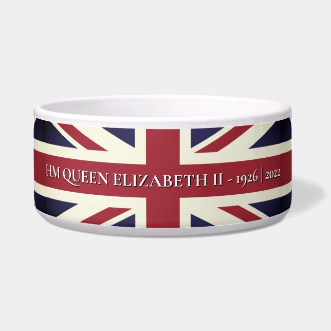Écuelle Queen Elizabeth II Union Jack Pet Bowl (Devant)