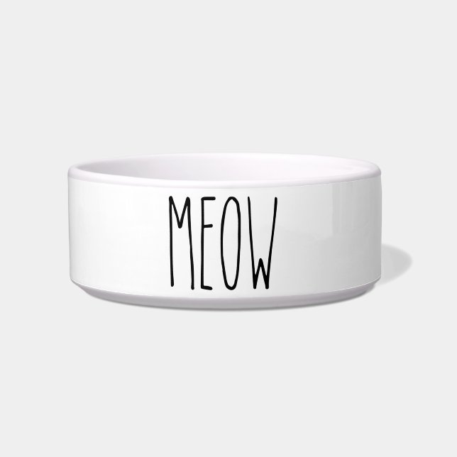 Écuelle RAE DUNN Inspiré Meow Pet Food Bowl (Devant)