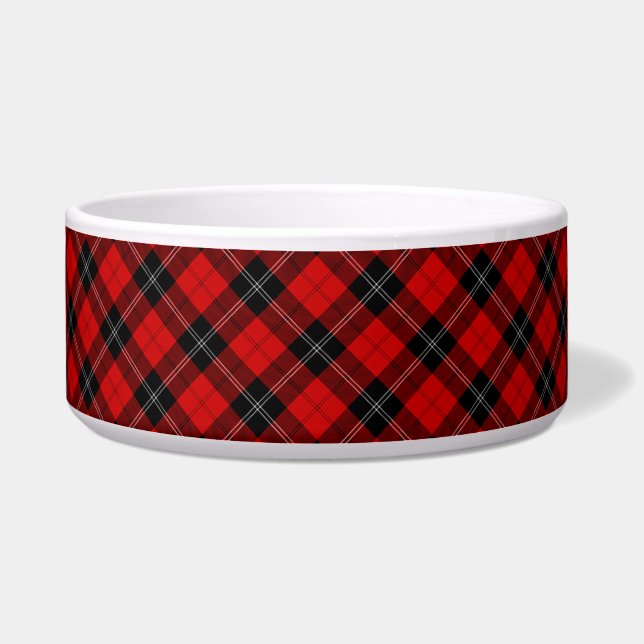 Écuelle Ramsay tartan rouge noir plaid (Devant)