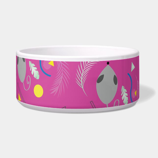 Écuelle Rat et Fromage Formes Rose Tropical Chat (Gauche)