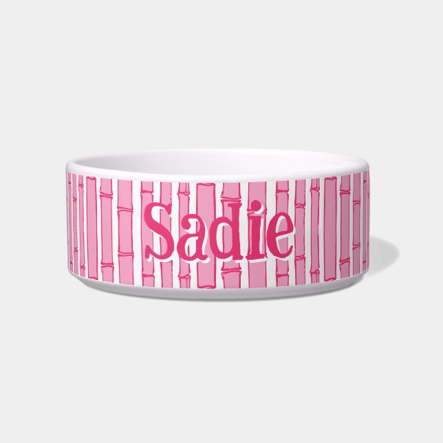 Écuelle Rayure de bambou Bambooey en rose (Devant)