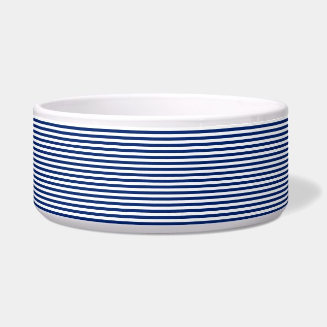 Écuelle rayures bleu marine et blanc (Devant)