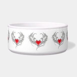 Écuelle Red Angel Coeur avec ailes