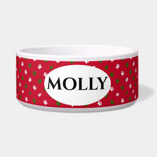 Écuelle Red Green Christmas Empreintes de pattes Bowl