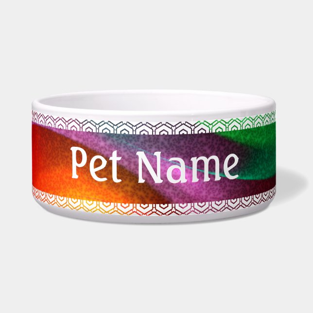 Écuelle Red Green Yin Yang Moderne Motif d'art Abstrait #2 (Devant)