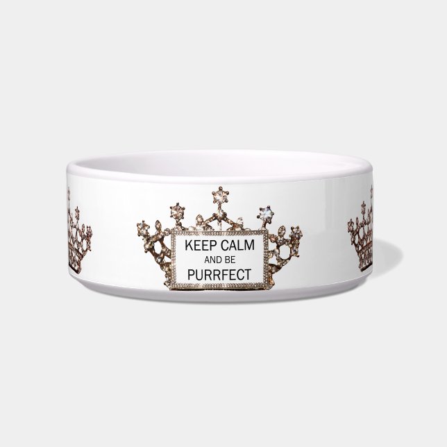 Écuelle Restez calme et soyez "PURRFECT" (Devant)