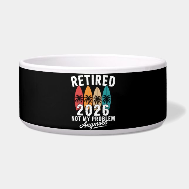 Écuelle Retraité 2026 Plus Mon Problème Hawaï Palmier (Devant)