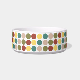 Écuelle Rétro cuvette de chat de point de polka