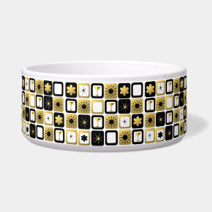 Écuelle Rétro Glamore Gold Ceramic Pet Bowl