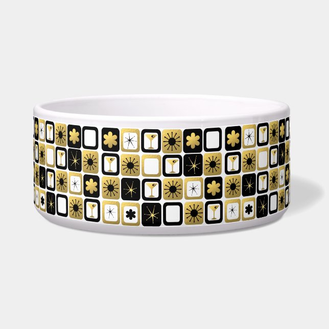 Écuelle Rétro Glamore Gold Ceramic Pet Bowl (Devant)