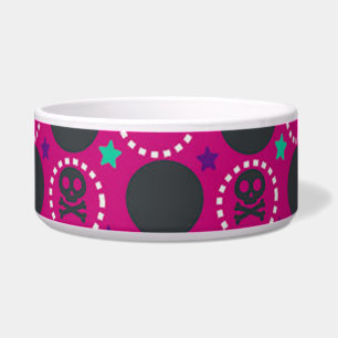 Écuelle Rétro motif de crâne de rose d'amusement