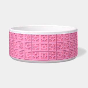 Écuelle Retro Trellis rose céramique Pet Bowl