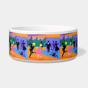 Écuelle Retro Urban Rooftop Party Pet Bowl