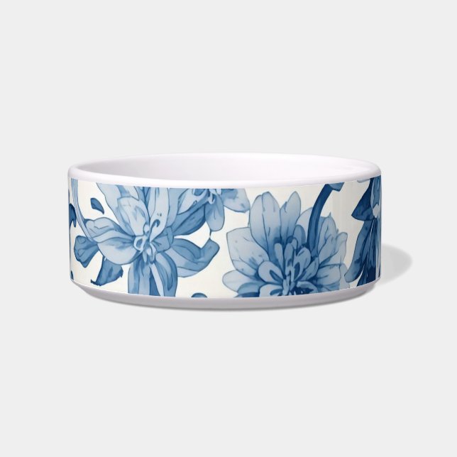 Écuelle Rêves Bleus | Chinoiserie Aquarelle Florale (Devant)