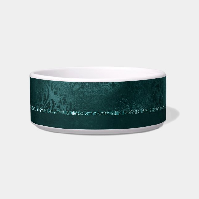 Écuelle Romance Turquoise de minuit | Dark Satiny Grunge D (Devant)