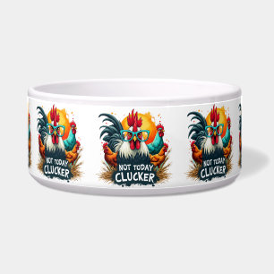 Écuelle Rooster drôle "Pas aujourd'hui Clucker" Farm Life 