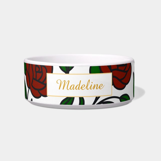 Écuelle Rose de jardin Beauty and Beast personnalisée nom  (Devant)