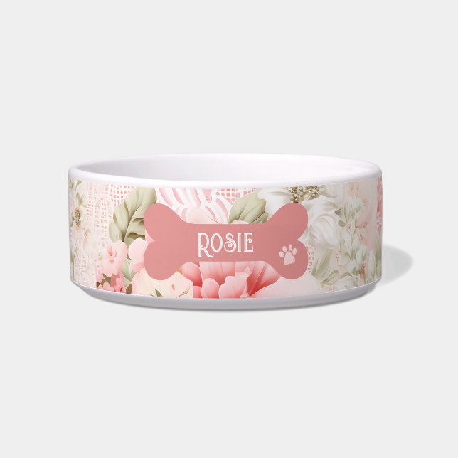 Écuelle Rose Pâle Floral (Devant)
