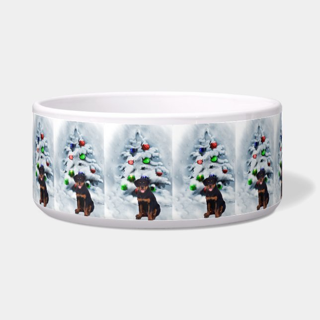 Écuelle Rotweiler Puppy Christmas (Devant)