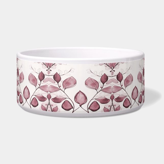 Écuelle Rouge moderne Feuille céramique poêle Bowl (Devant)