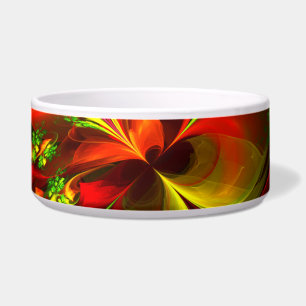 Écuelle Rouge vert moderne Floral Abstrait Art Motif #05