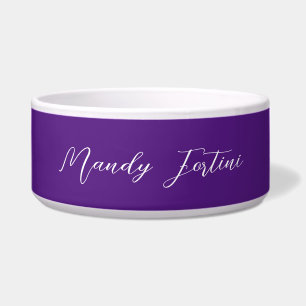 Écuelle Royal Purple Plain Élégante Calligraphie minimalis