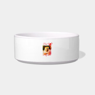 Écuelle Ruban rouge meilleure maman chien papa photo nom c