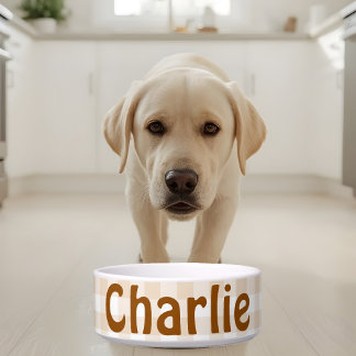 Écuelle Russe Beige Blanc En vichy Buffalo Nom du Motif